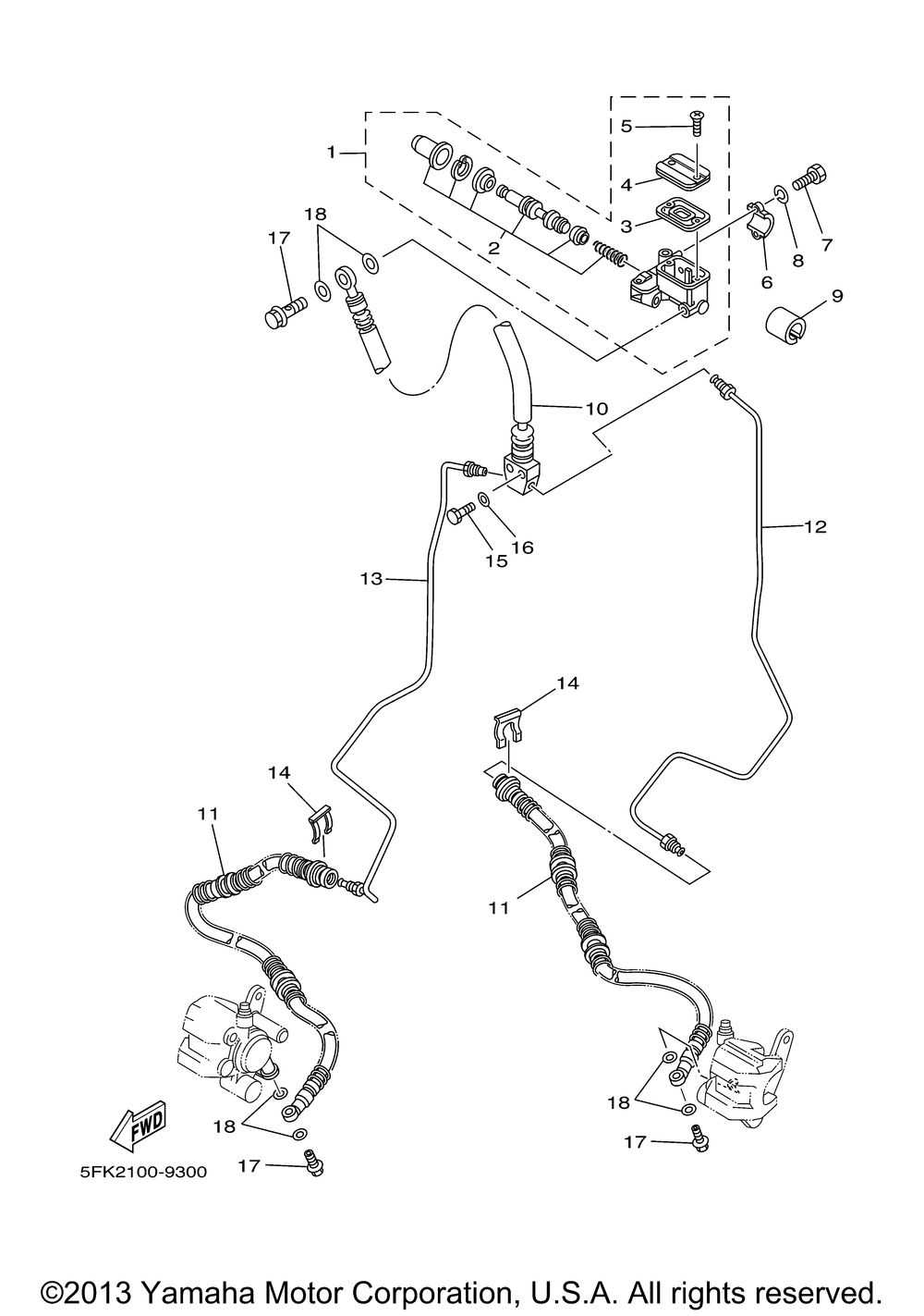 Front master cylinder