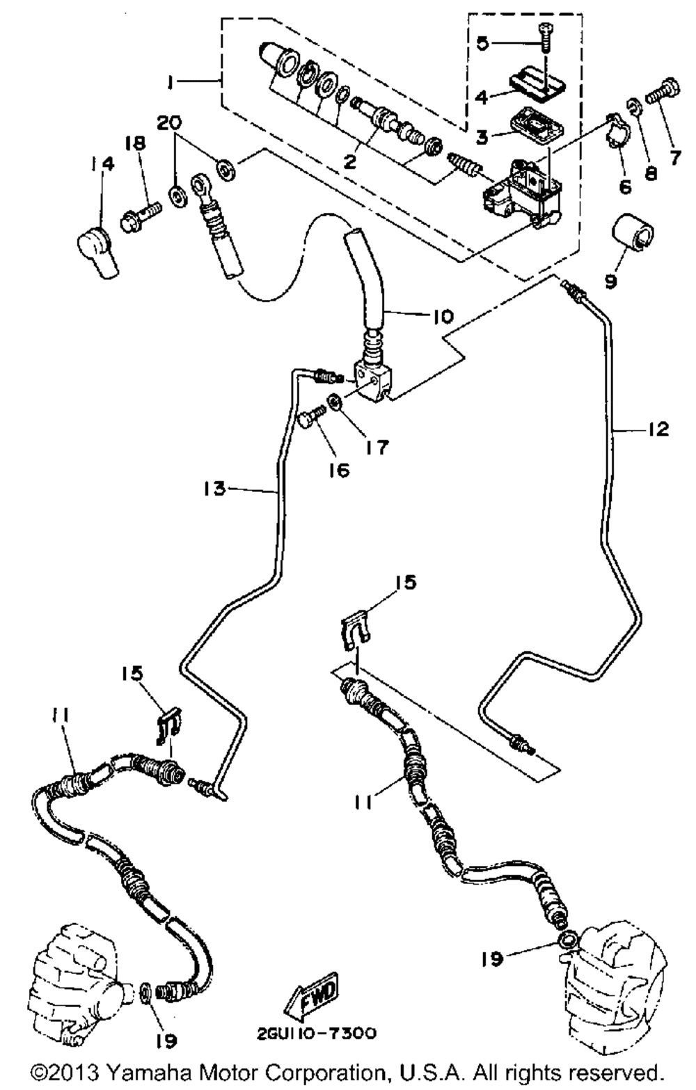 Front master cylinder