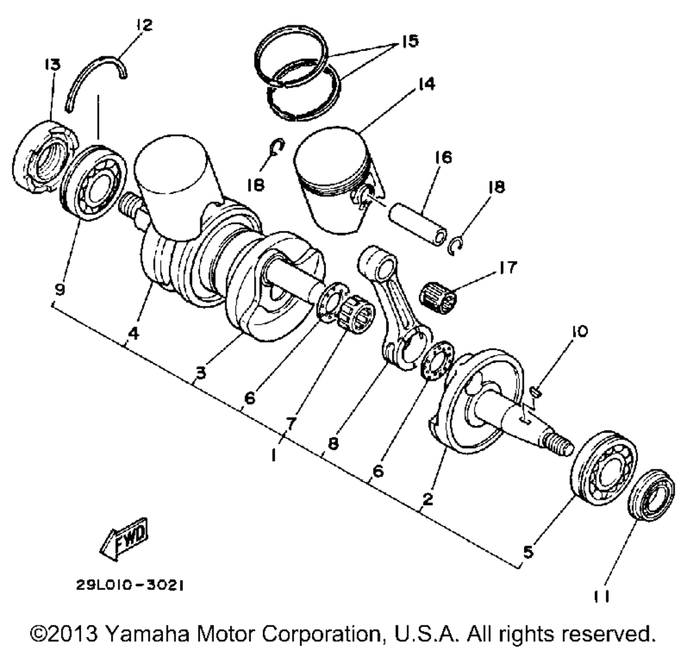 Crankshaft - piston