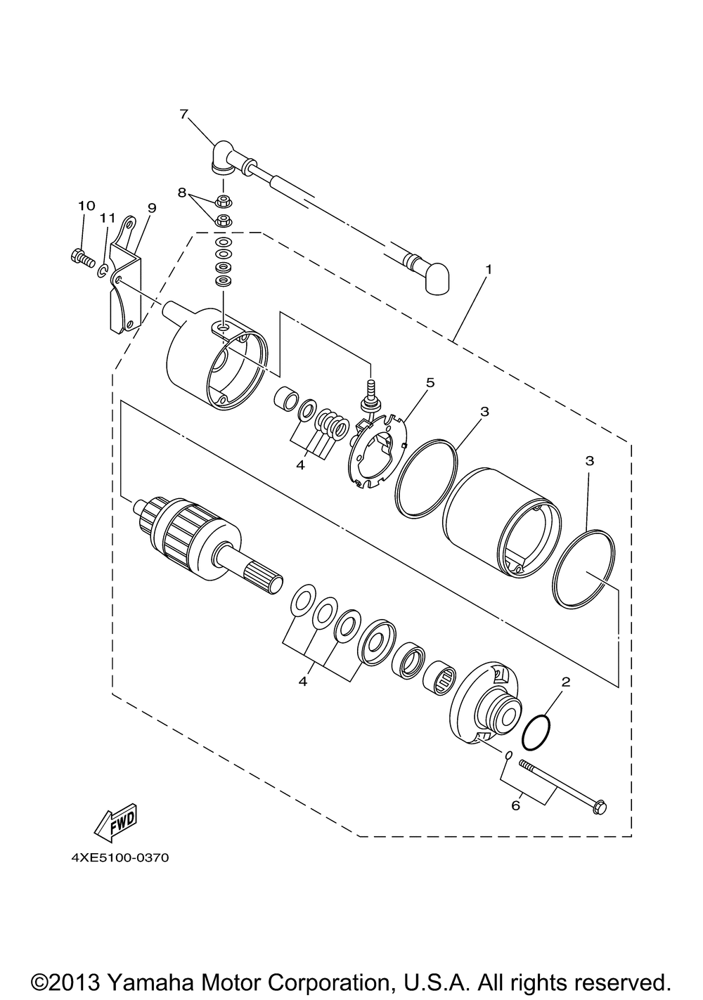 Starting motor