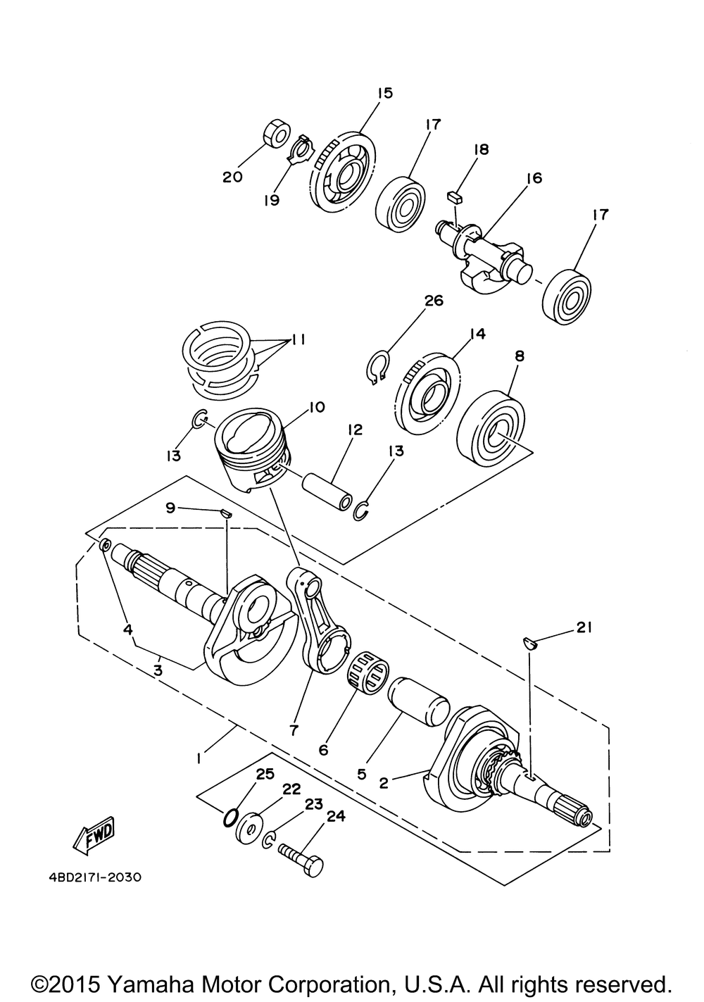 Crankshaft piston