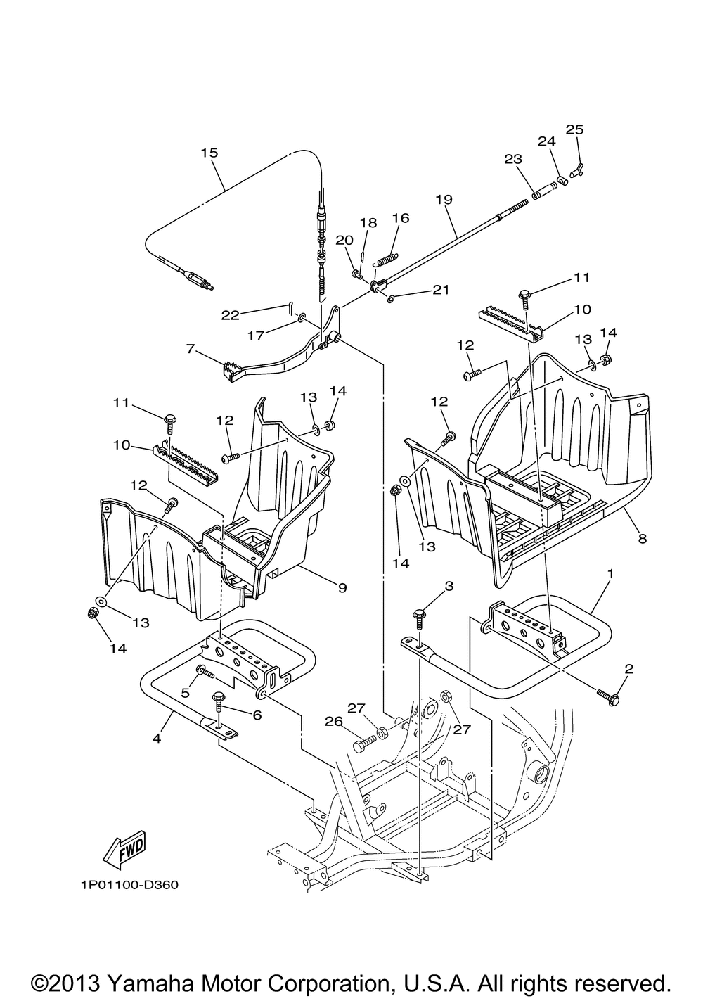 Stand footrest