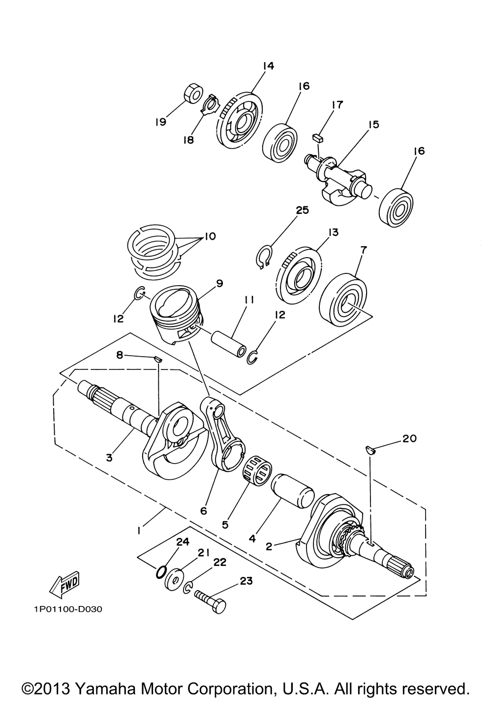 Crankshaft piston