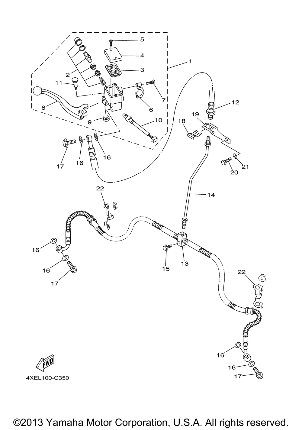 Front master cylinder