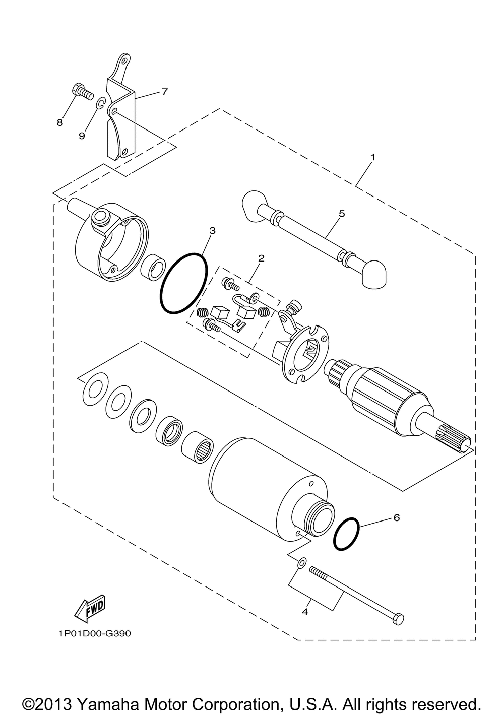 Starting motor