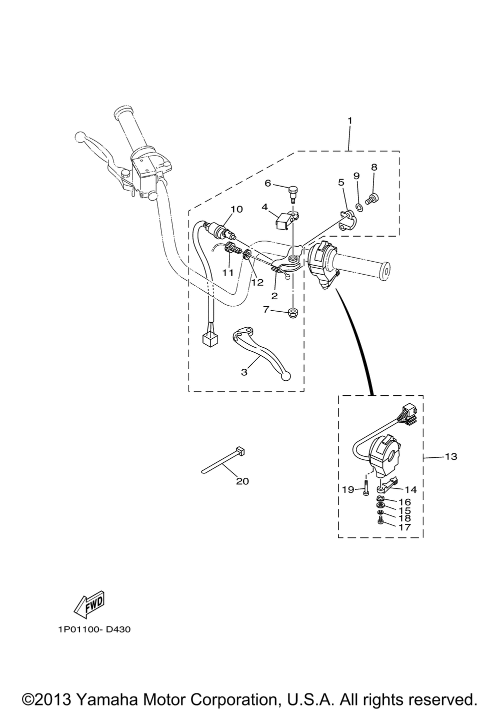 Handle switch lever