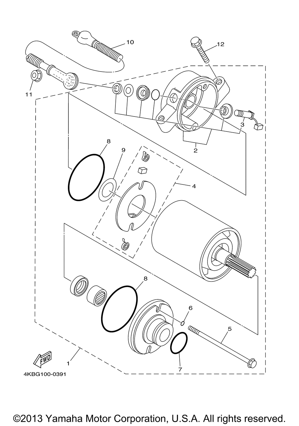 Starting motor