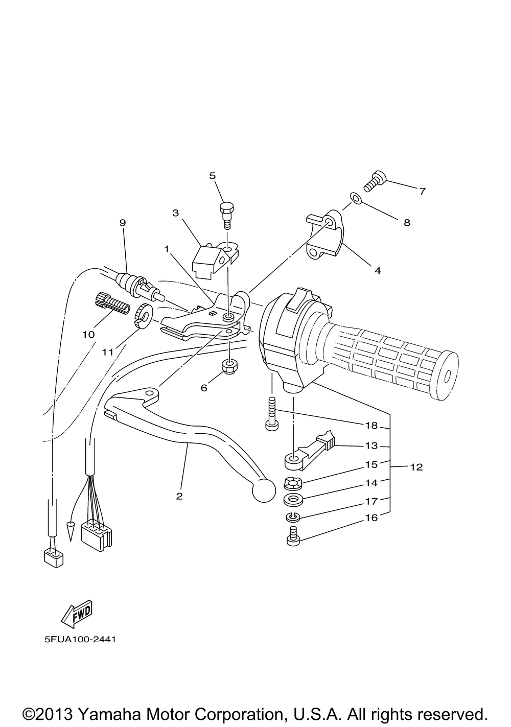 Handle switch lever