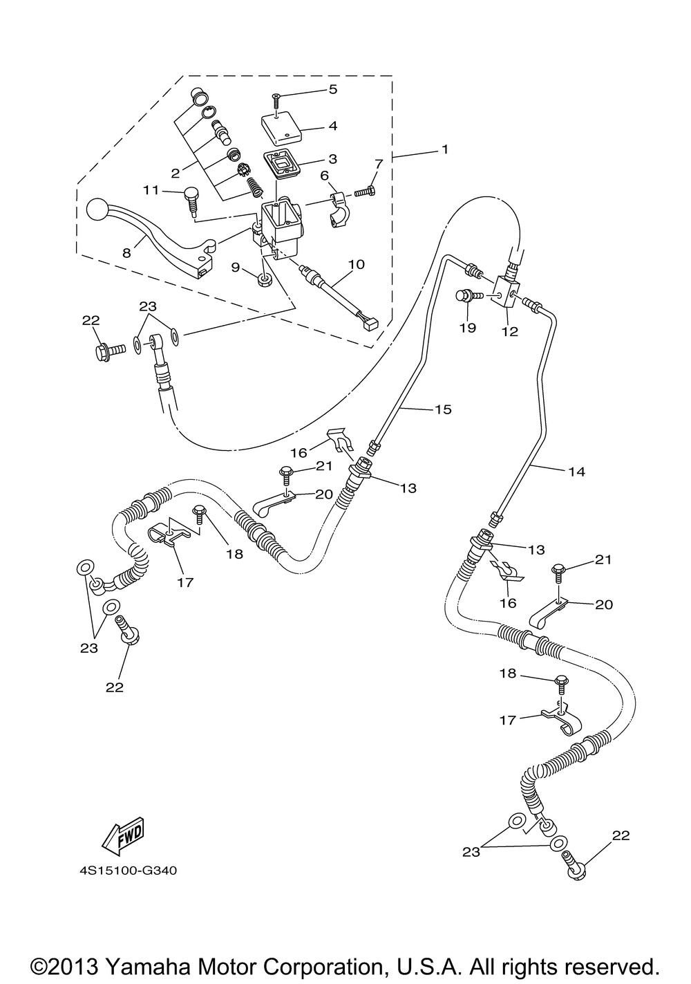 Front master cylinder