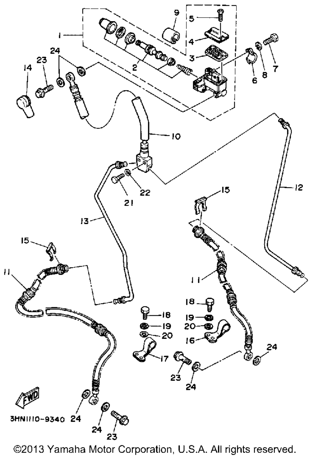 Front master cylinder