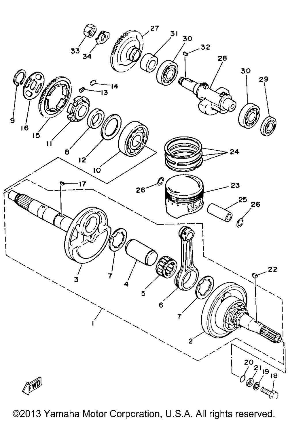 Crankshaft - piston