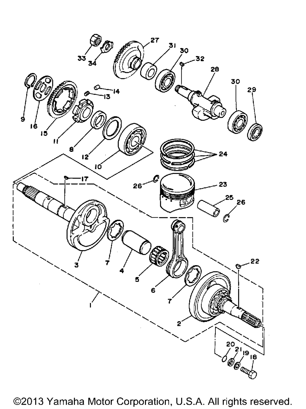 Crankshaft-piston