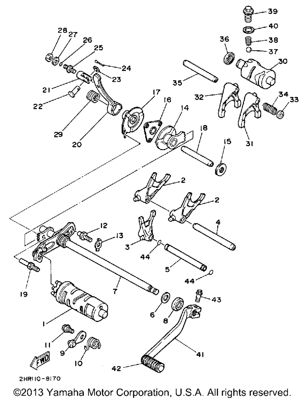 Shift cam-fork