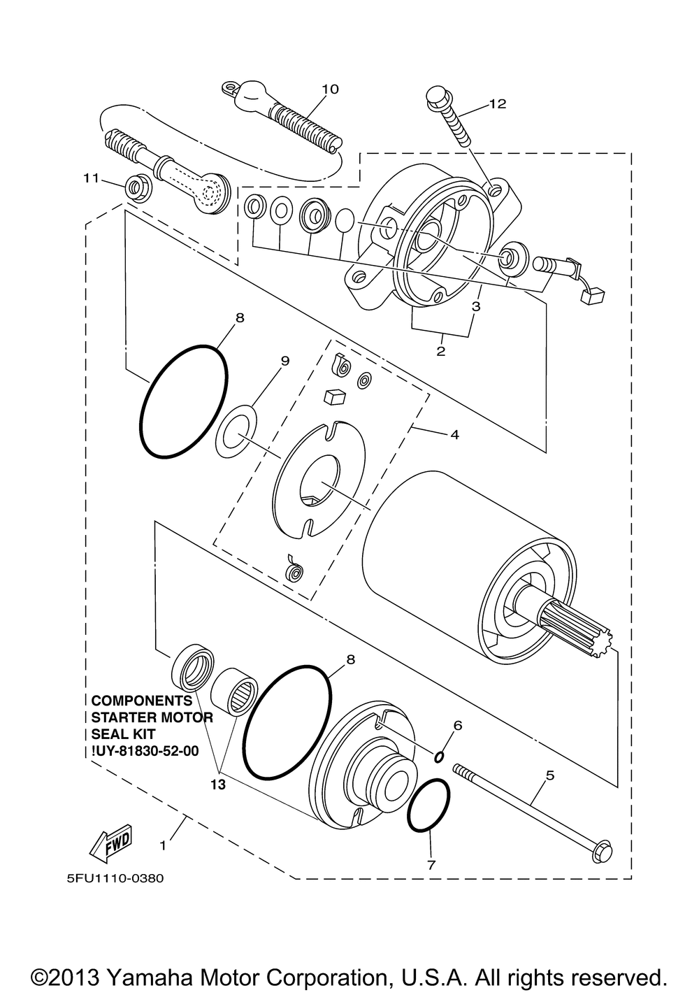 Starting motor