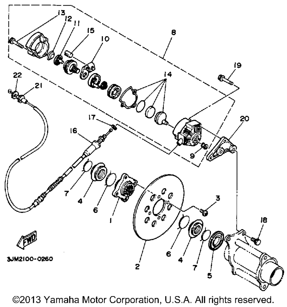 Rear brake caliper