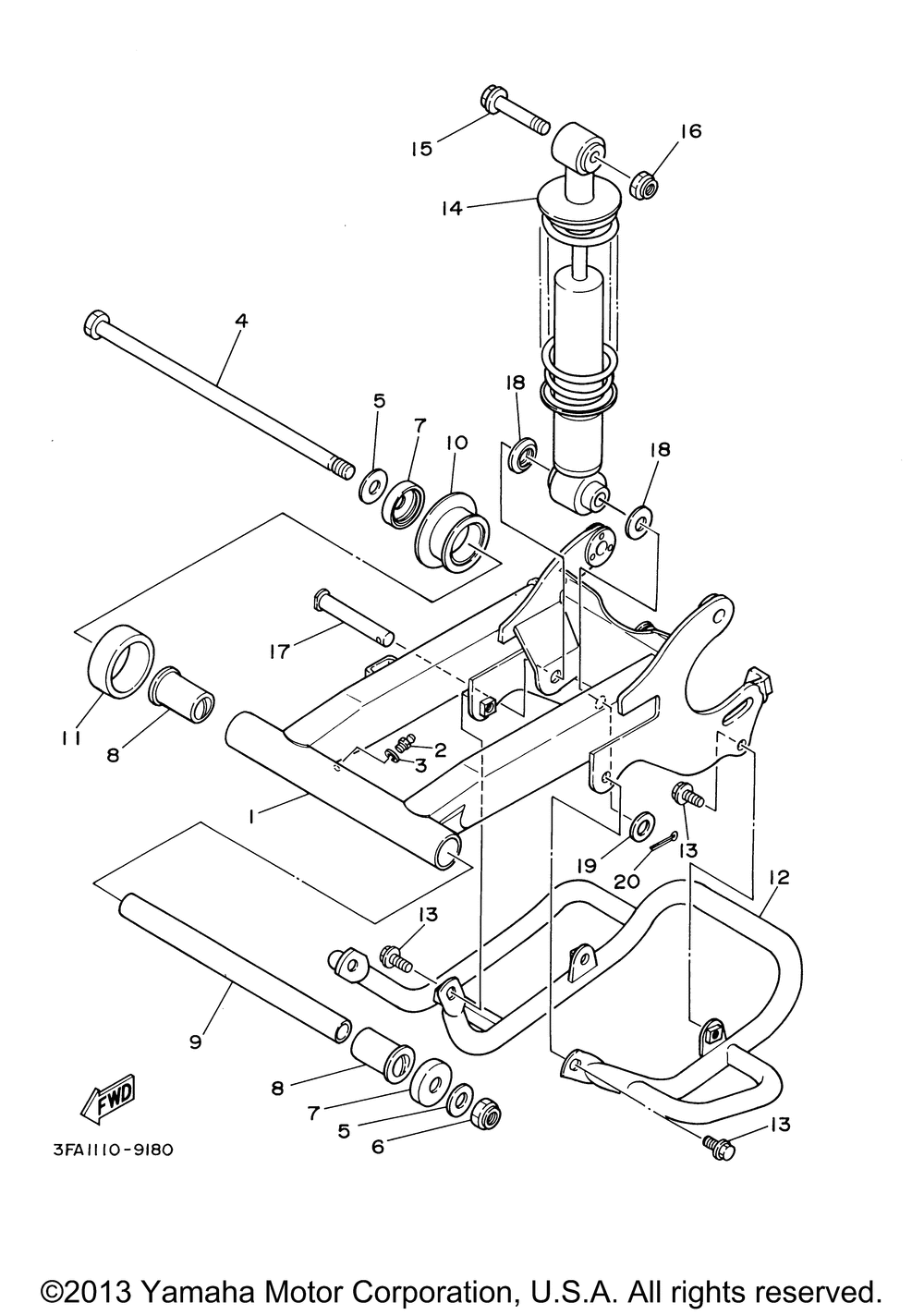 Rear arm suspension