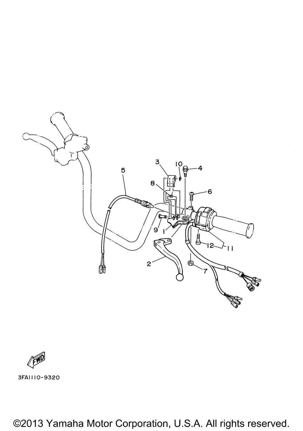 Handle switch lever