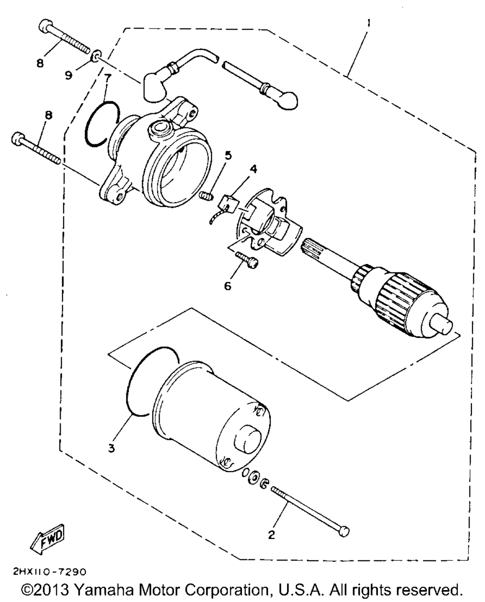 Starting motor