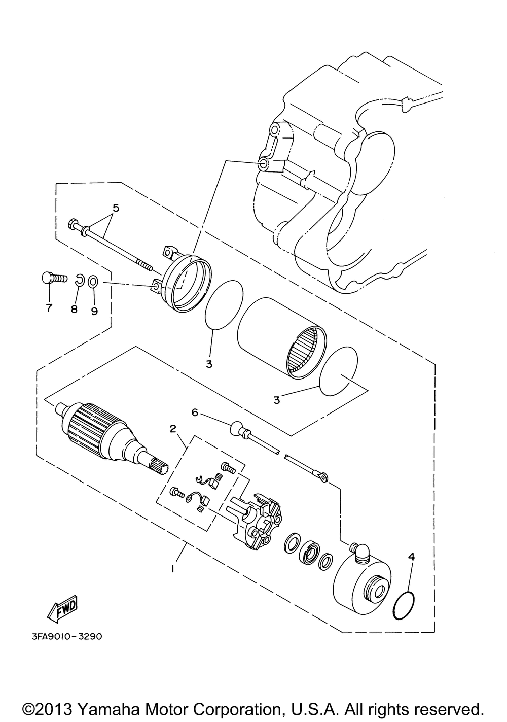 Starting motor