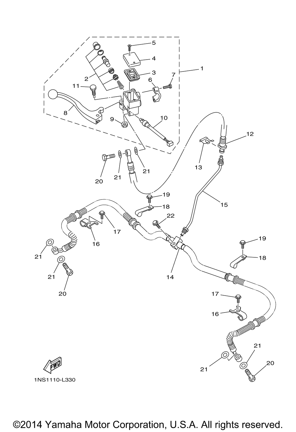 Front master cylinder