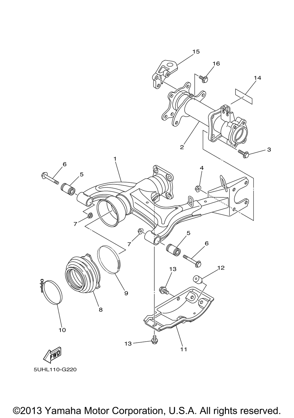 Rear arm