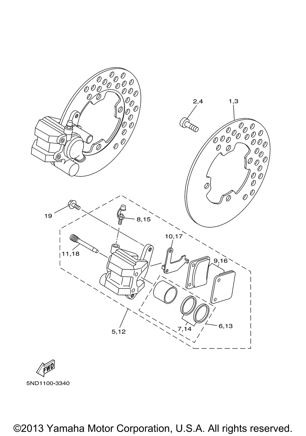 Front brake caliper