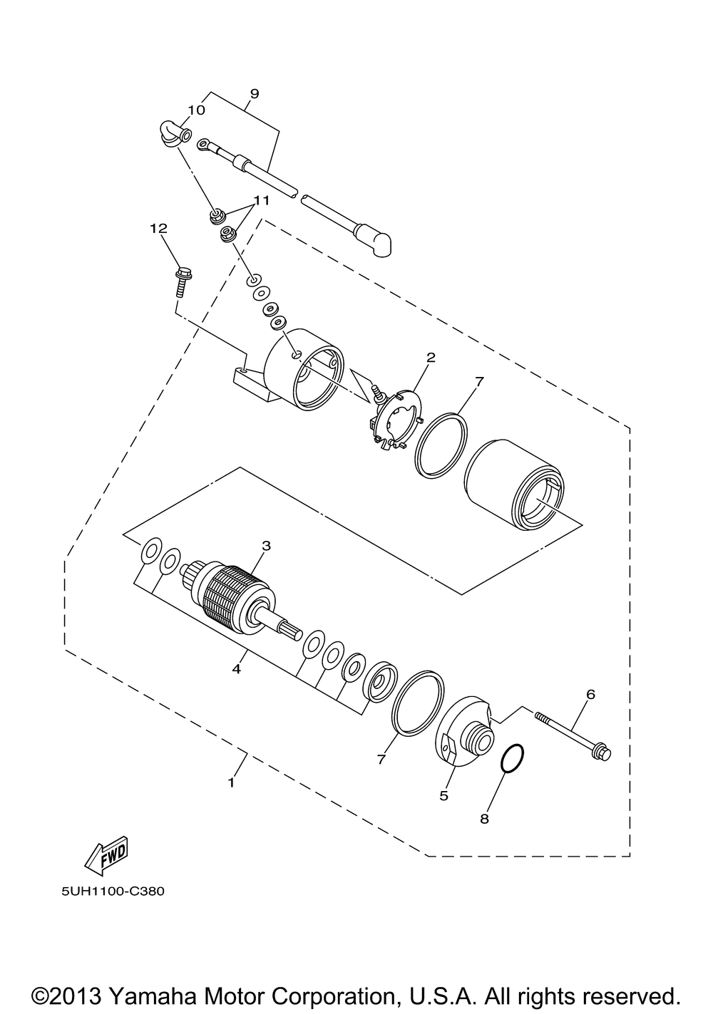 Starting motor