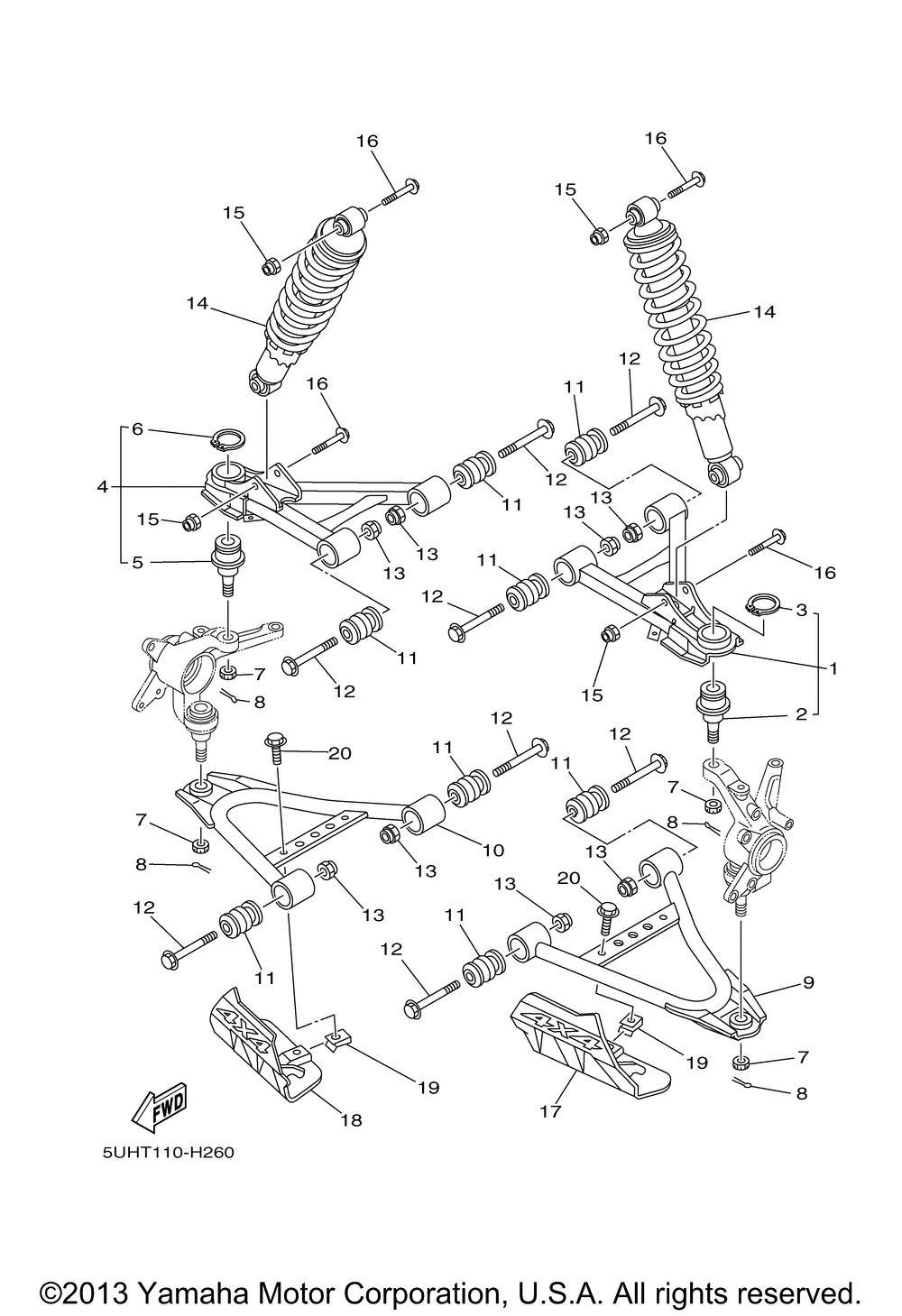 Front suspension wheel