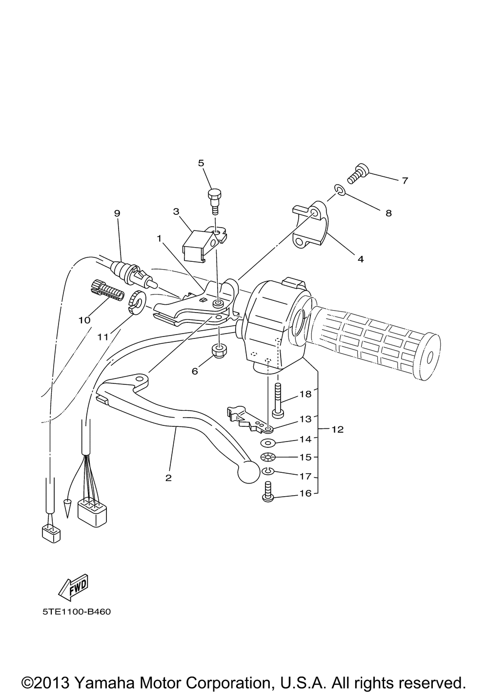 Handle switch lever