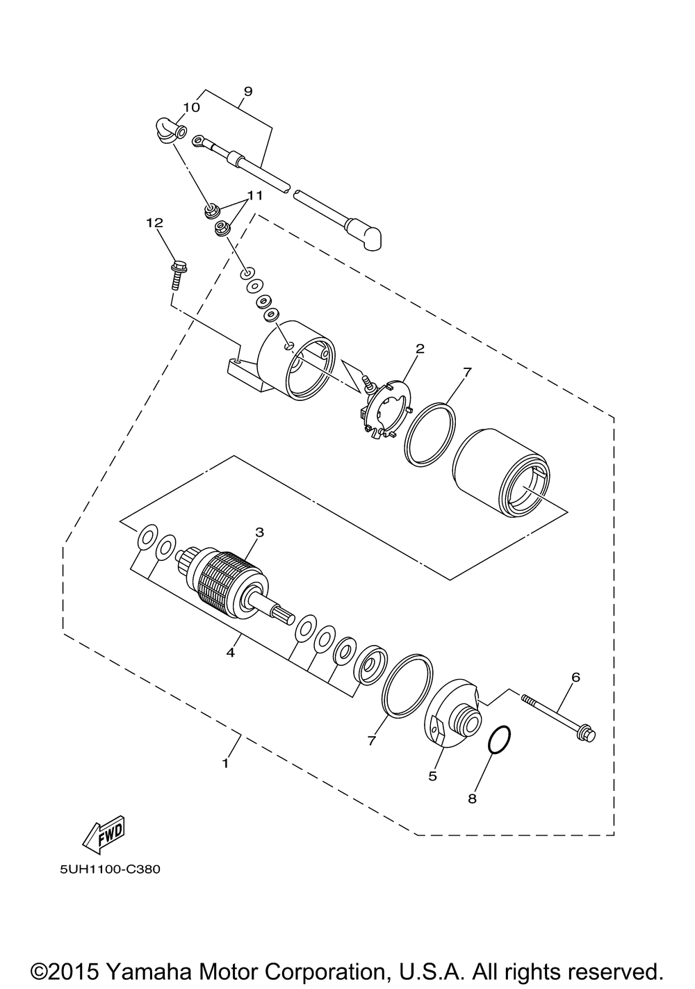 Starting motor