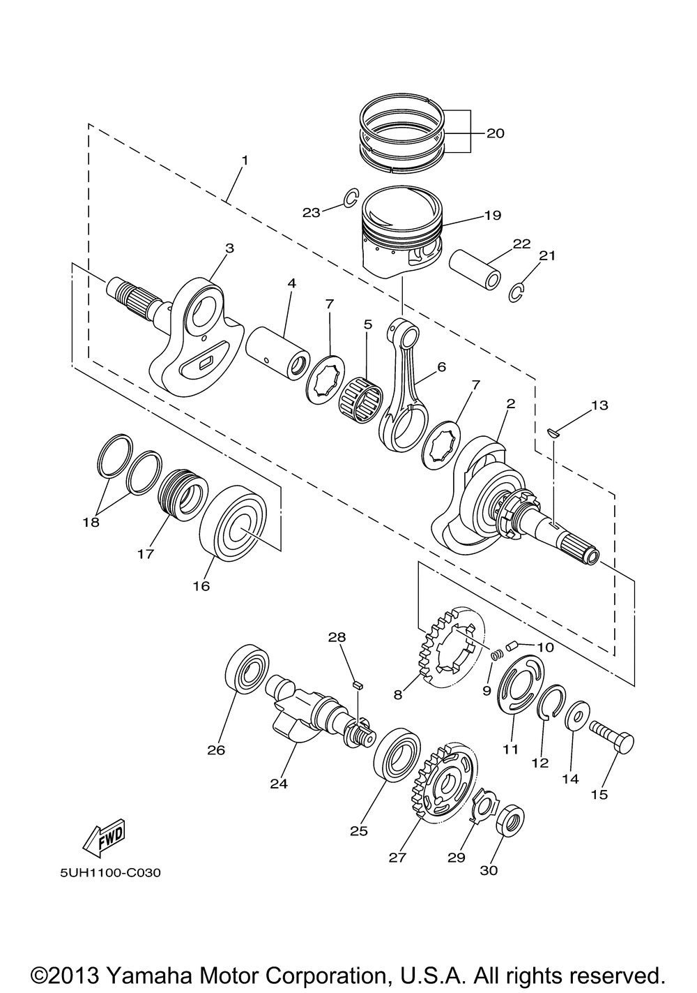 Crankshaft piston