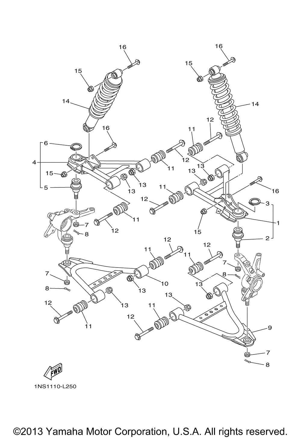 Front suspension wheel