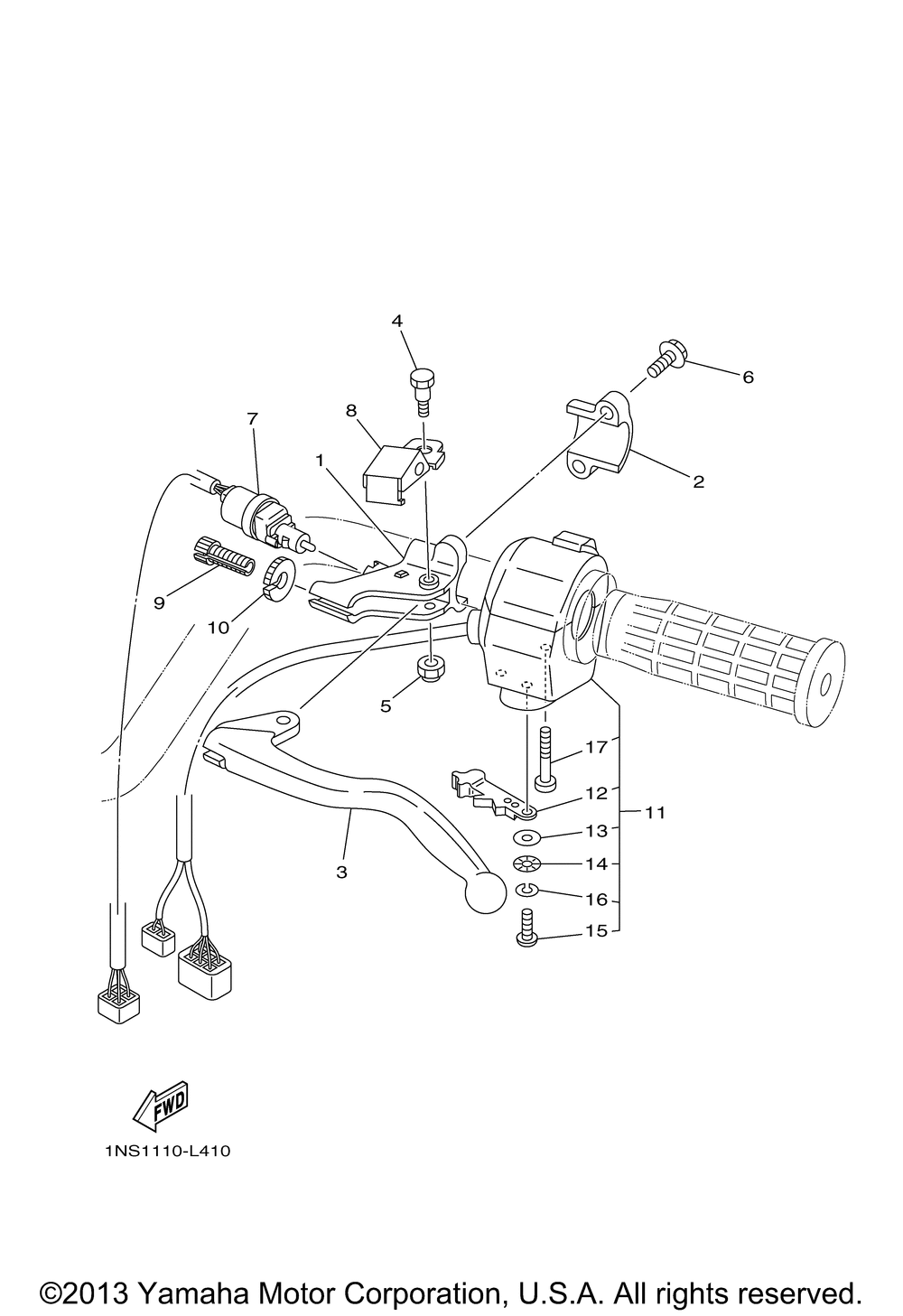 Handle switch lever