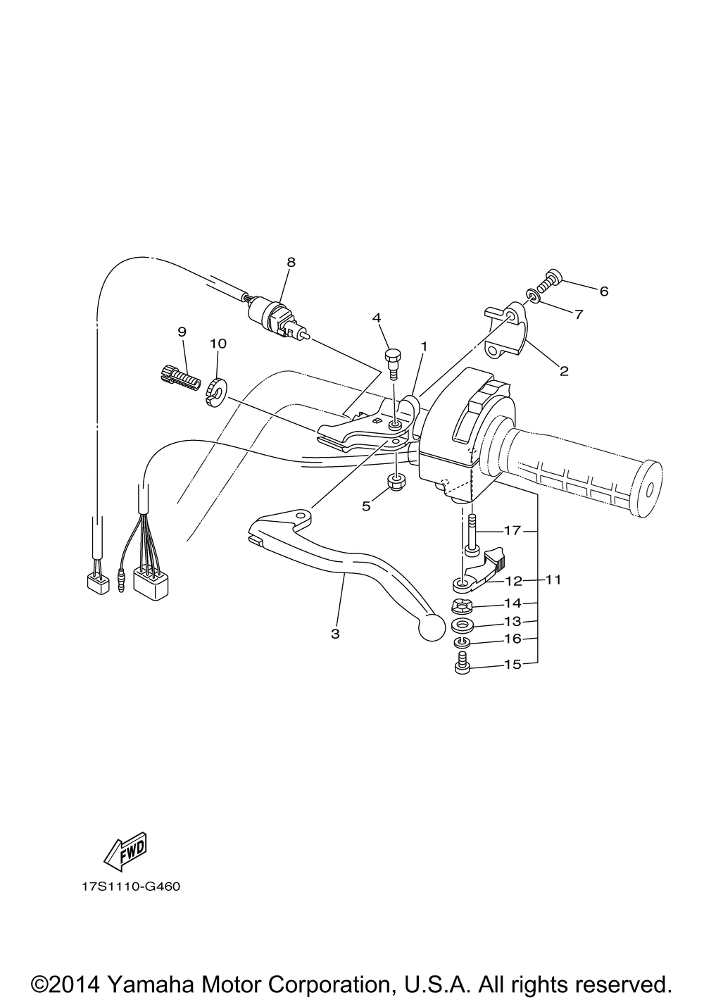 Handle switch lever