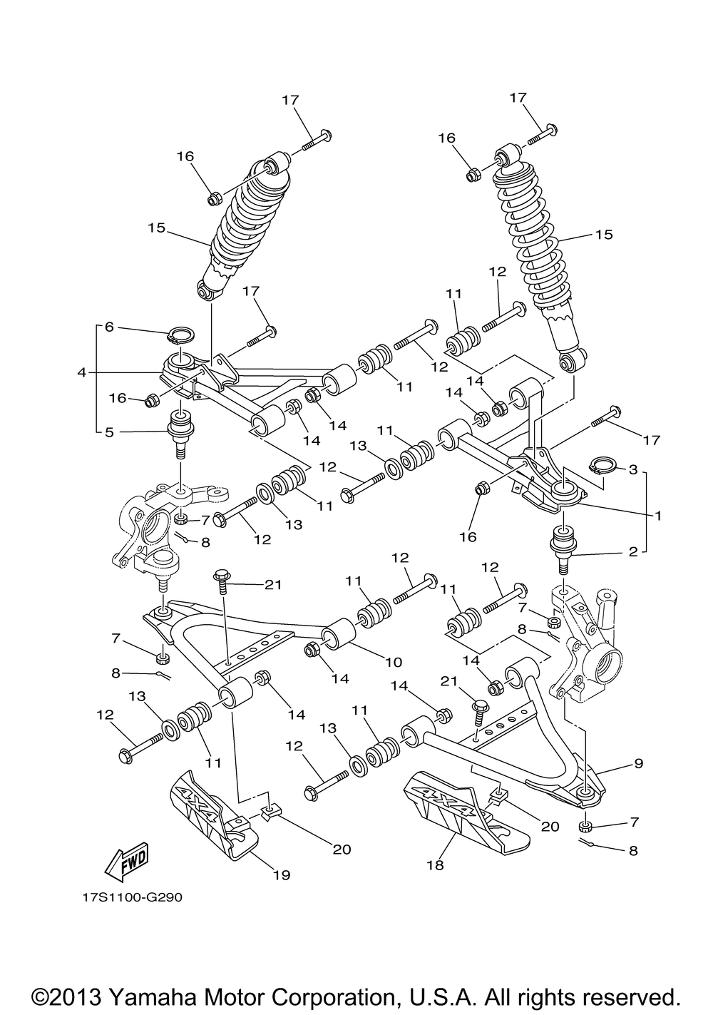 Front suspension wheel