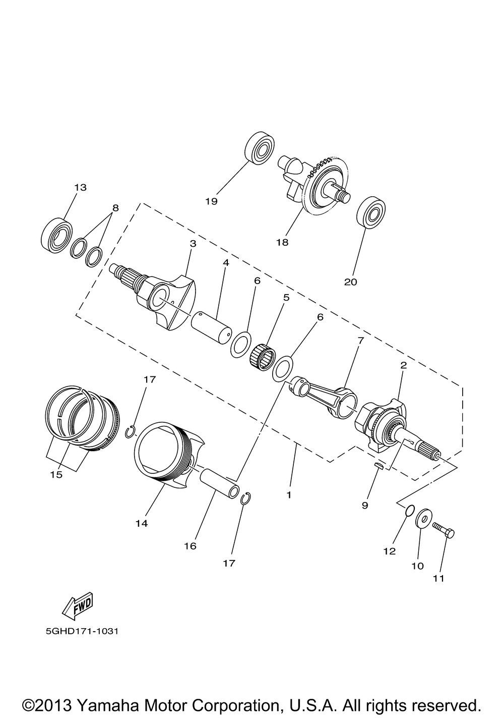 Crankshaft piston