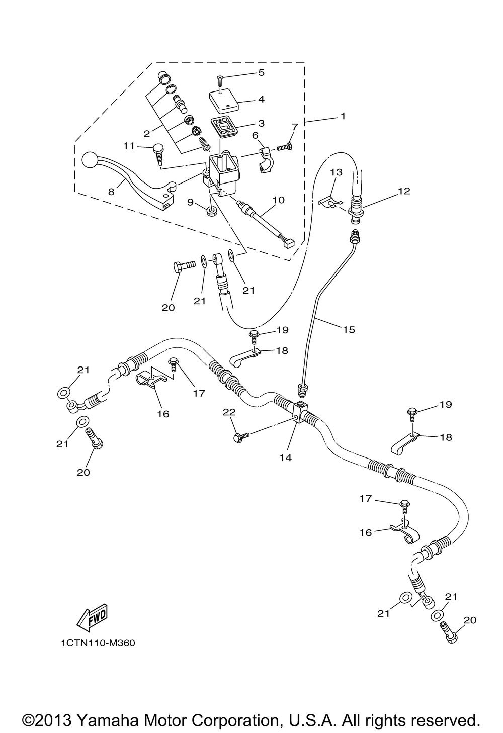 Front master cylinder