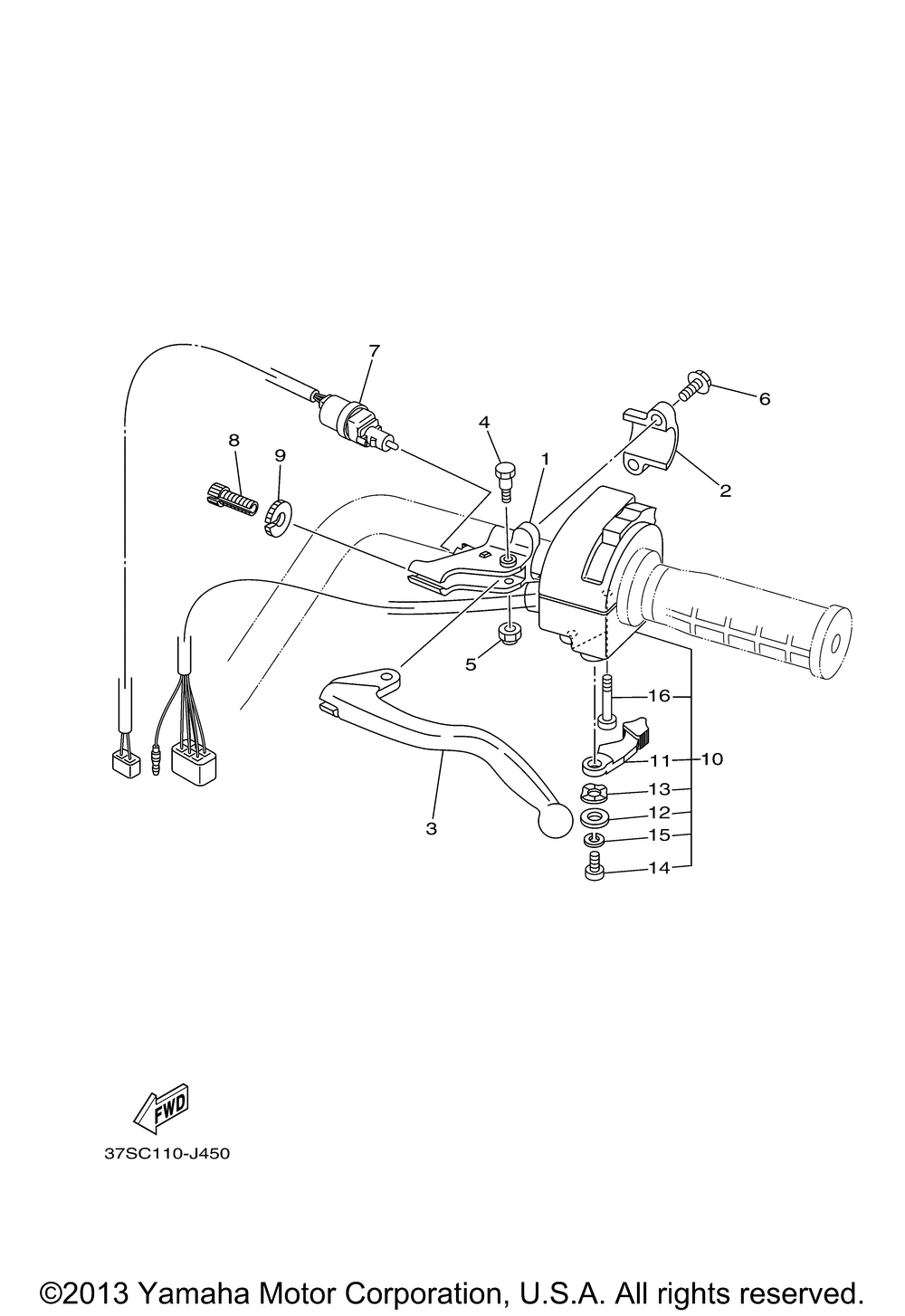 Handle switch lever