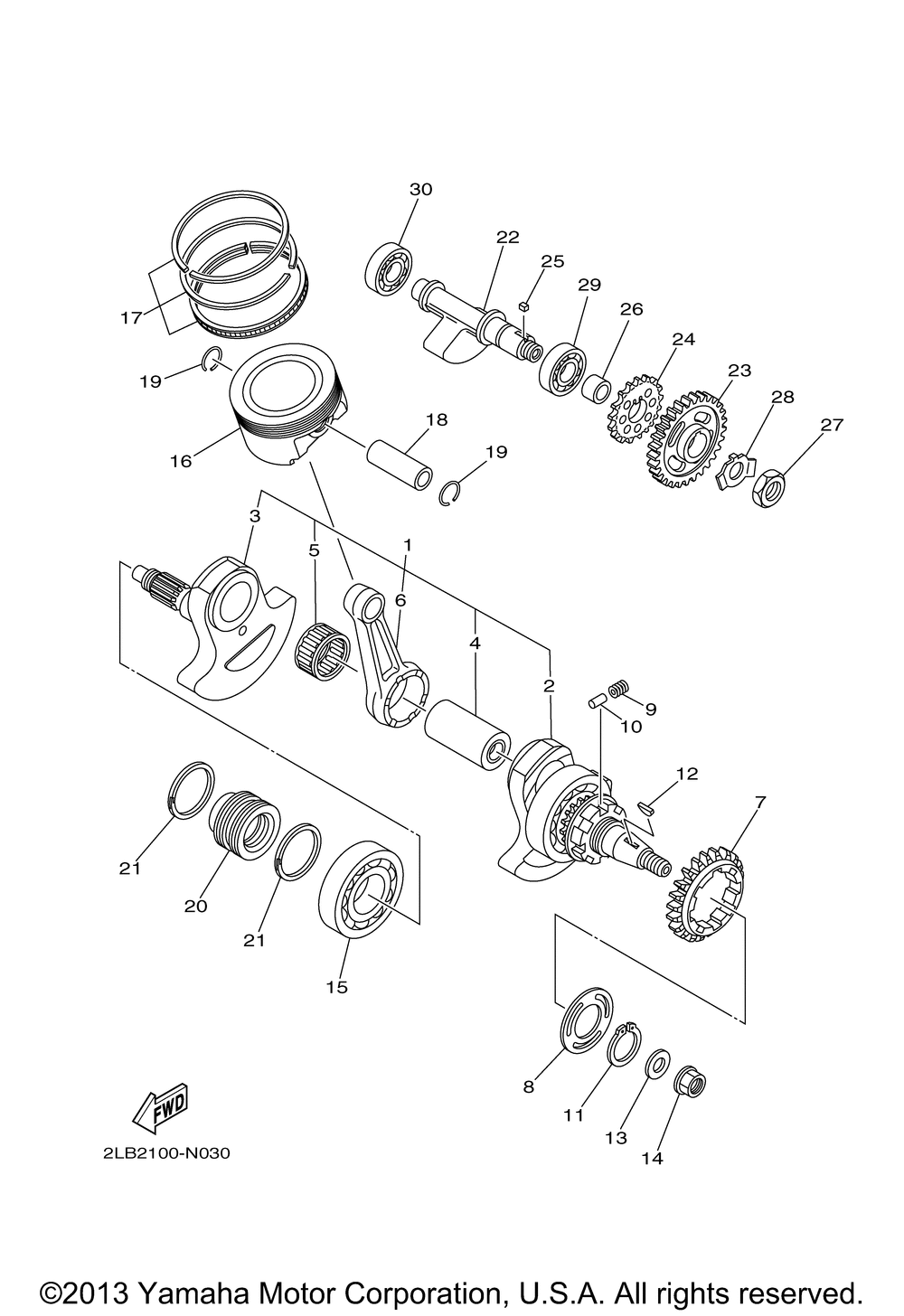 Crankshaft piston