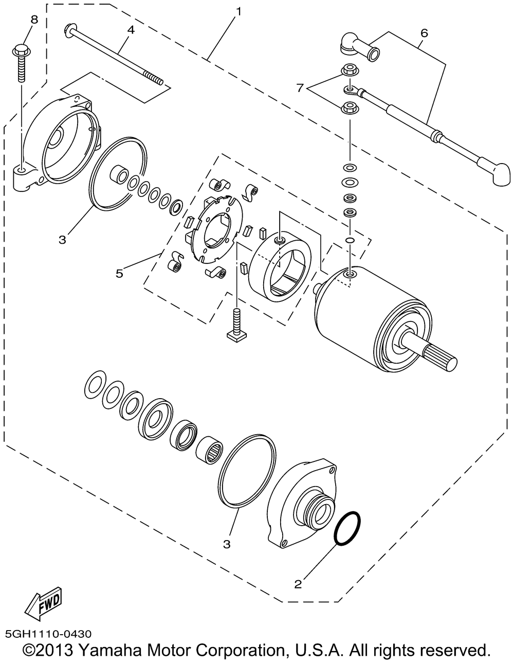 Starting motor