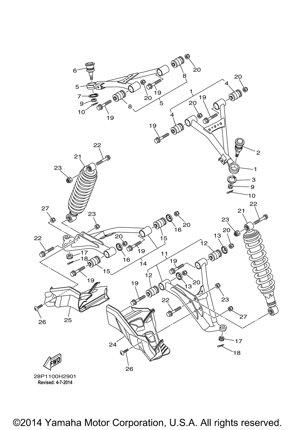 Front suspension wheel