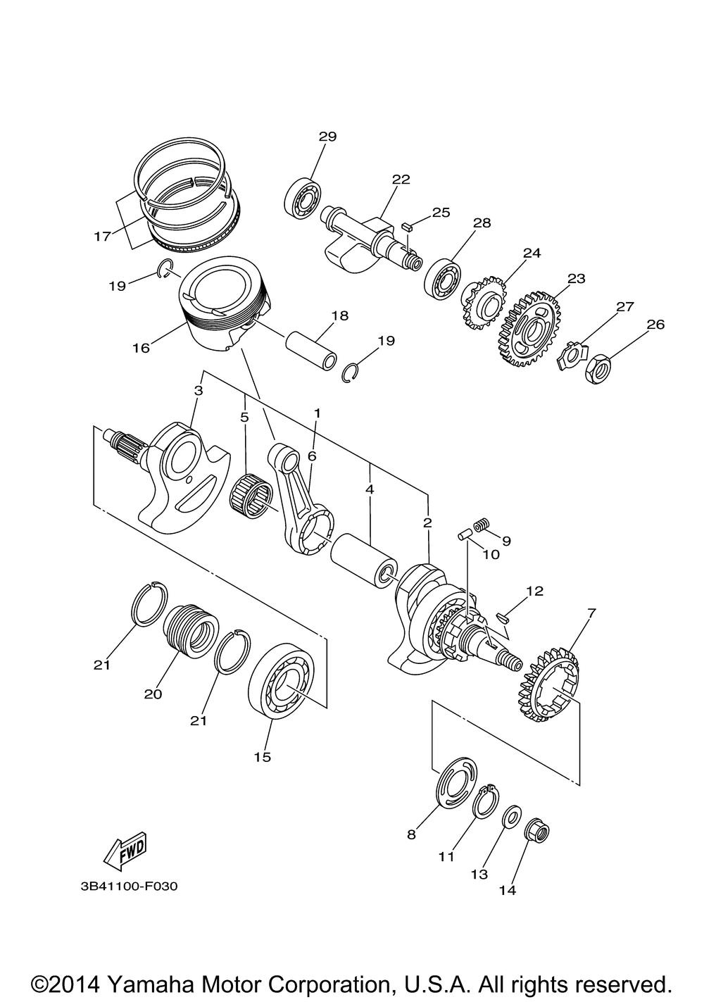 Crankshaft piston