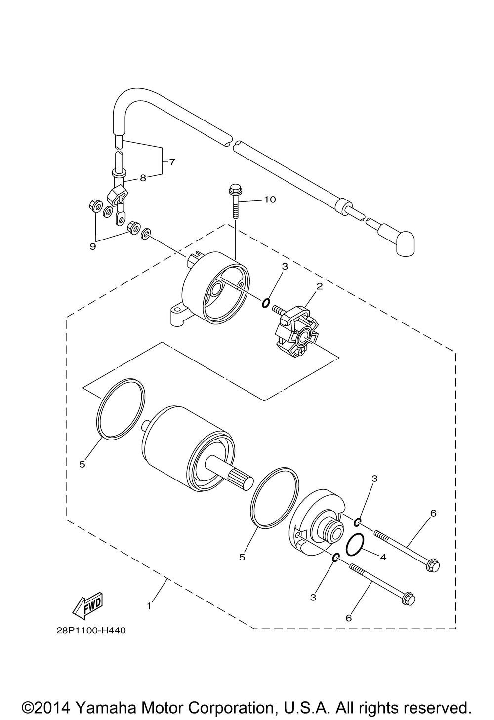 Starting motor