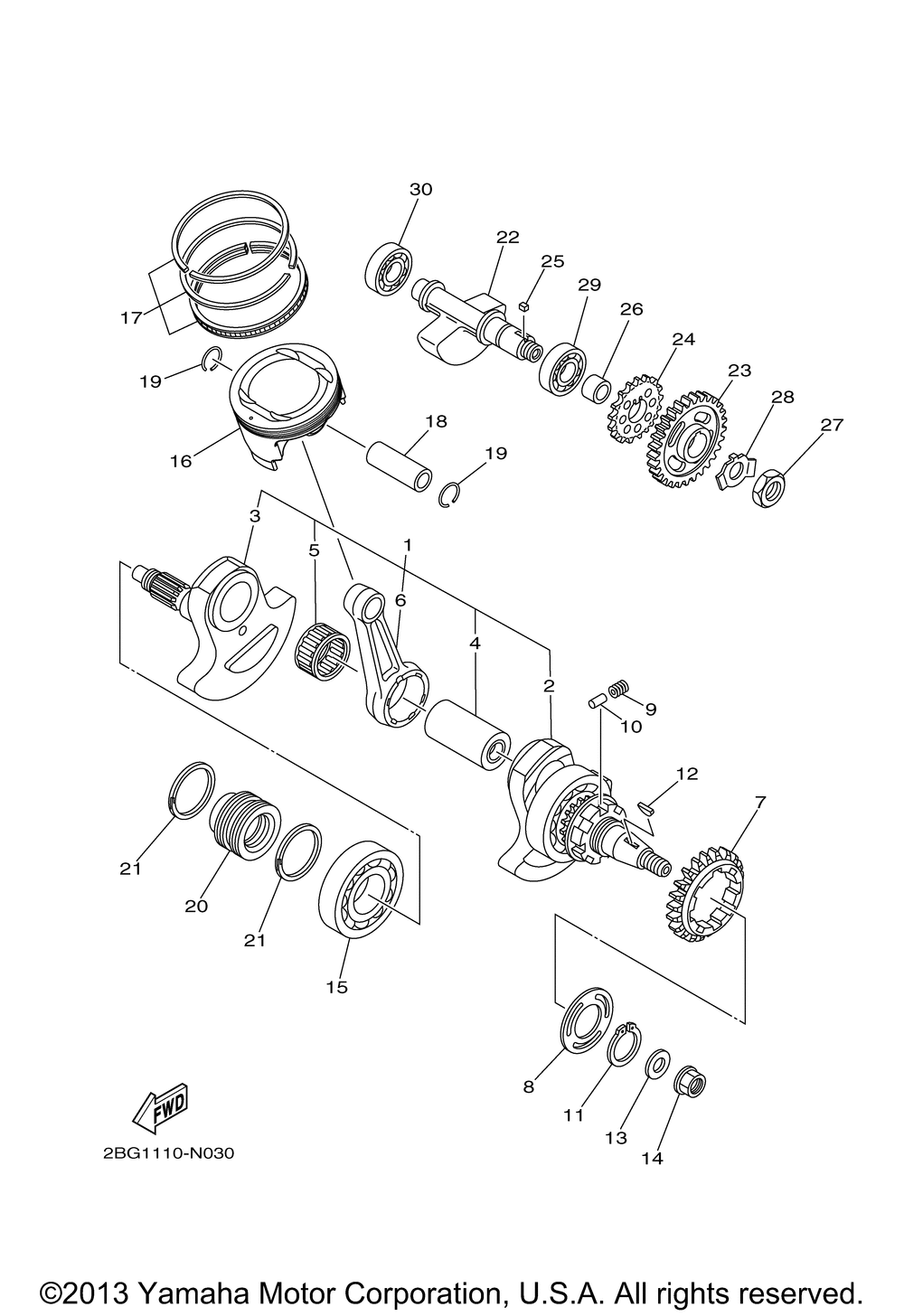 Crankshaft piston