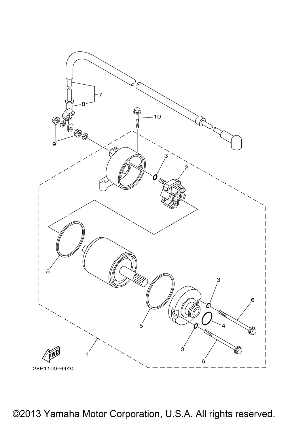 Starting motor