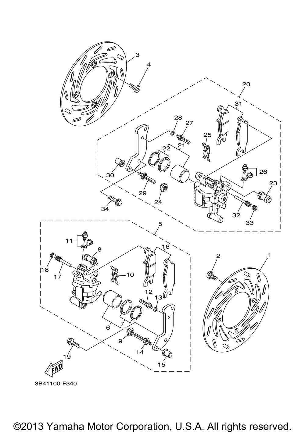 Front brake caliper