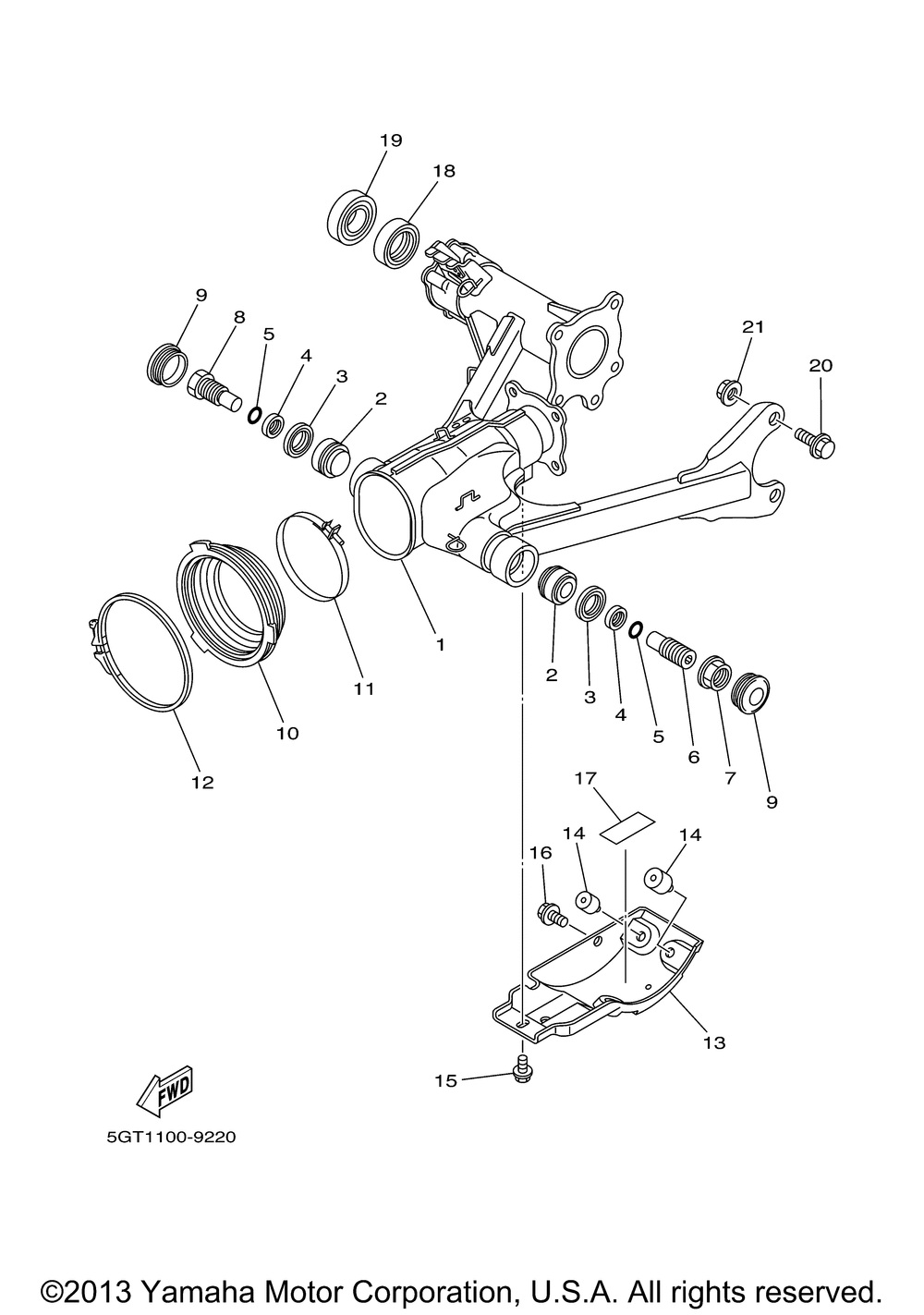 Rear arm