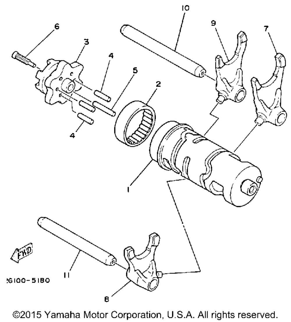 Shift cam-fork