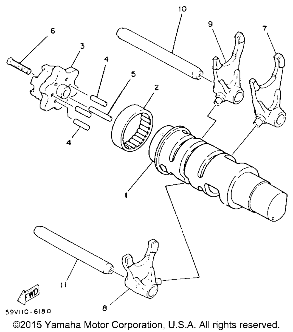 Shift cam fork