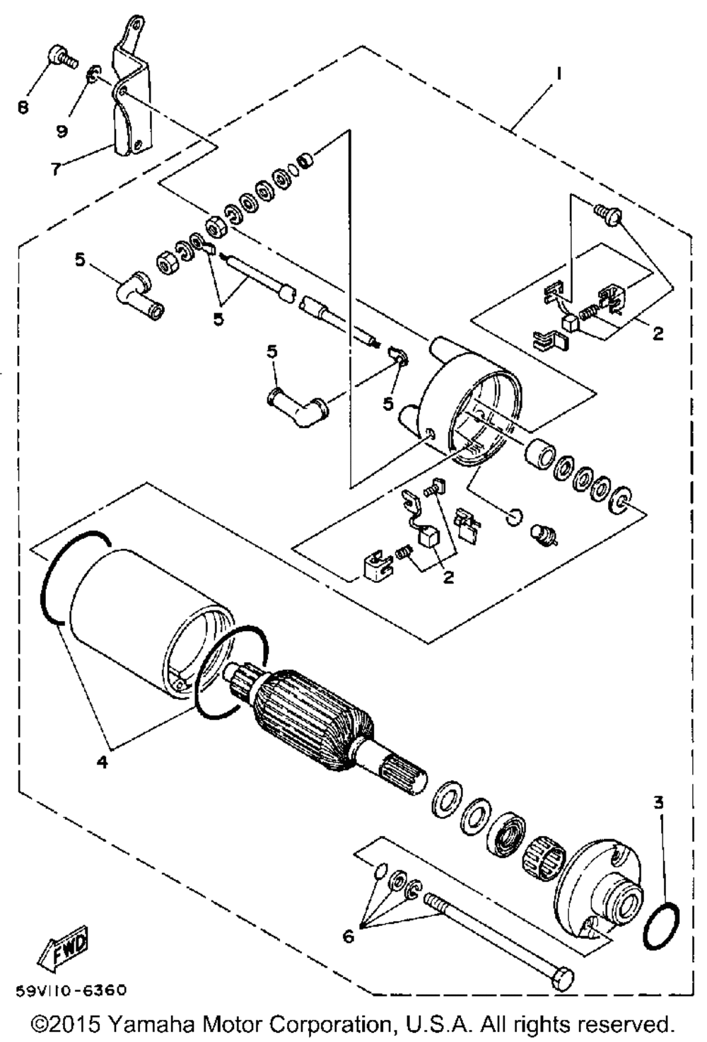 Starting motor